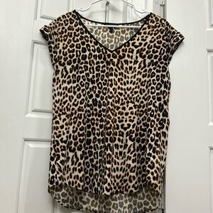 Express Cap Sleeve Animal Print Top